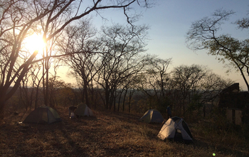 The researchers' field camp in the Rukwa Rift Basin in southwestern Tanzania.